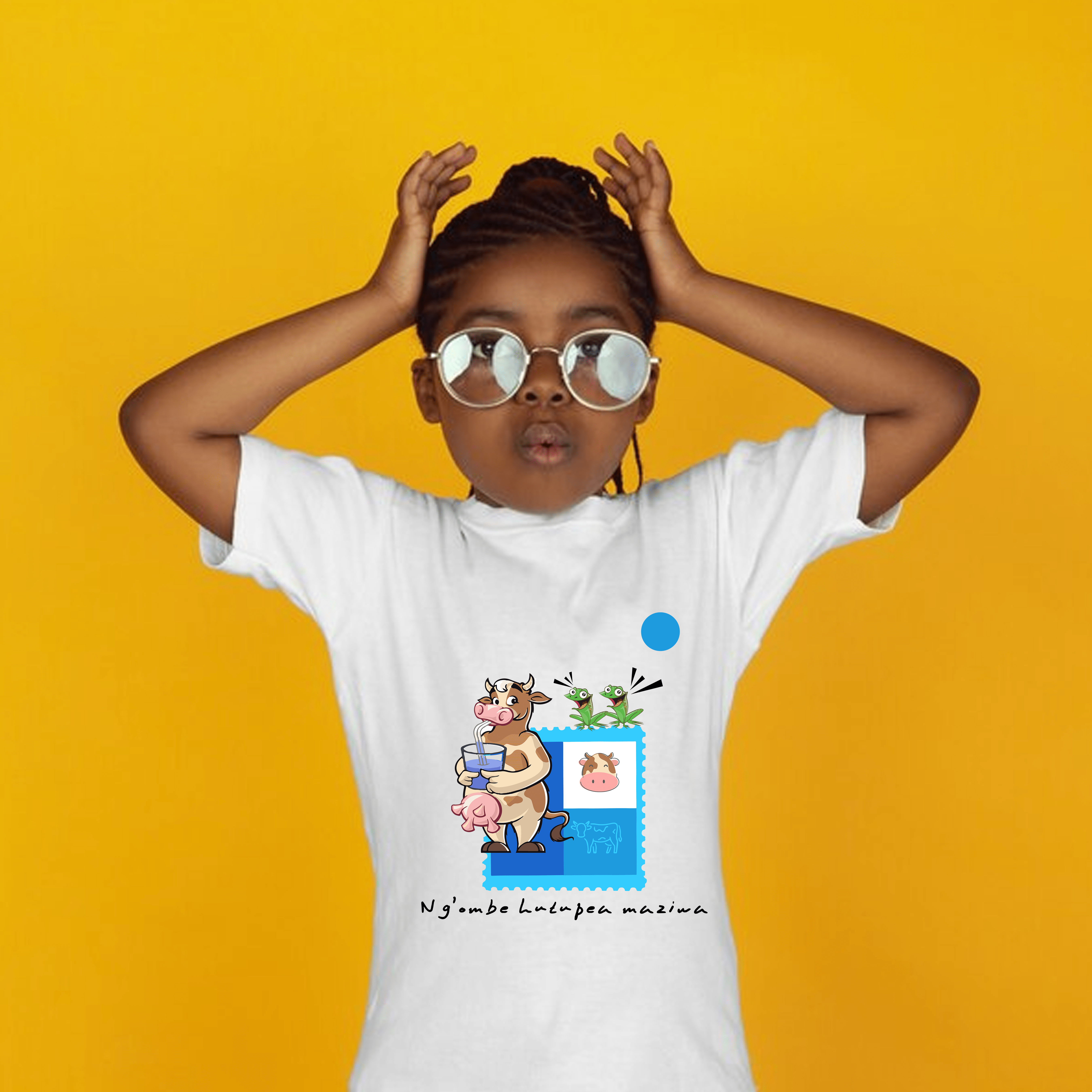 Cow print tee